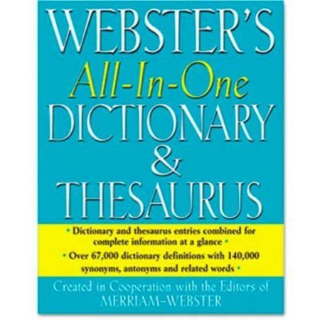 MERRIAM-WEBSTER Merriam Webster All-In-One Dictionary/Thesaurus, Hardcover, 768 Pages FSP0471